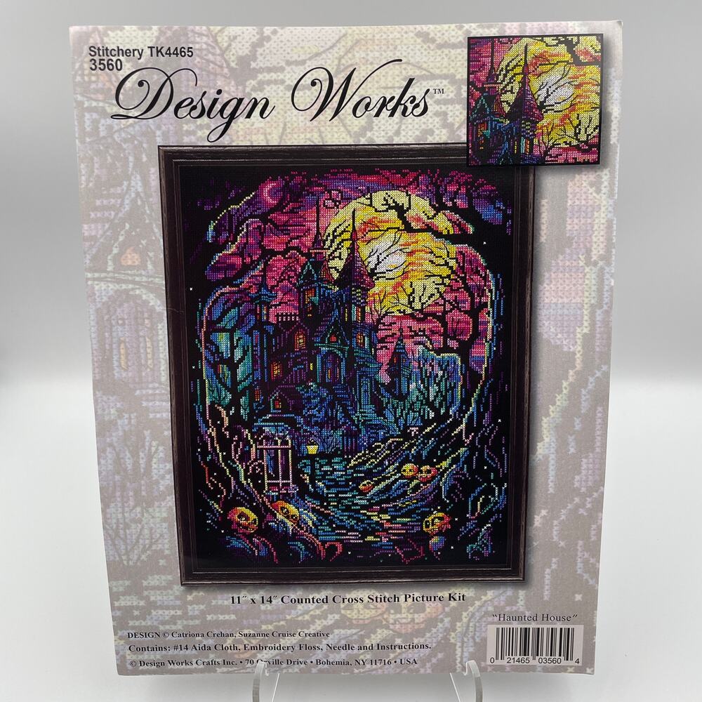 Halloween Counted Cross Stitch Pattern Design Works Haunted House 3560 Spooky